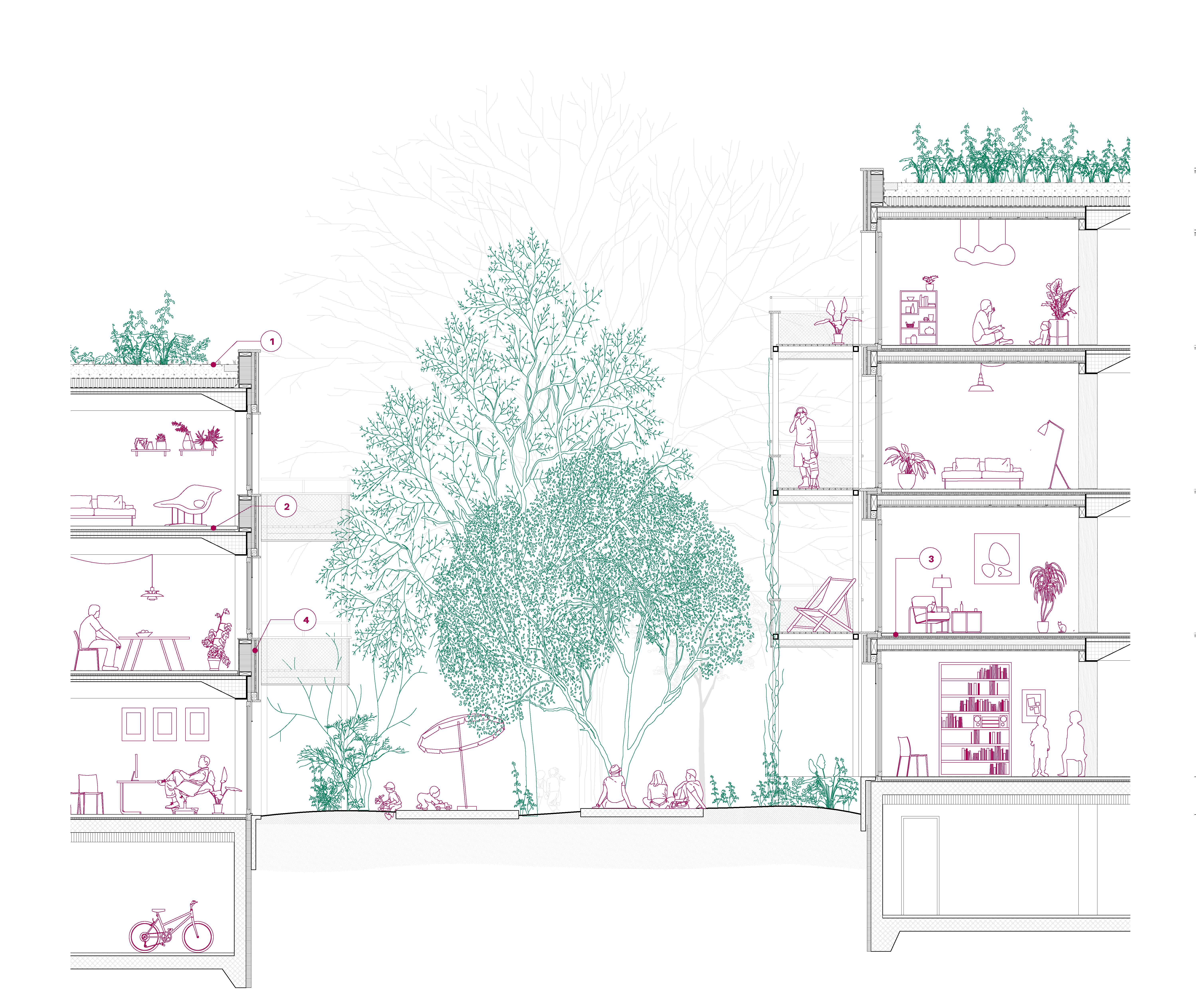 Wohnüberbauung Areal Walkeweg Nord, Neubau mit